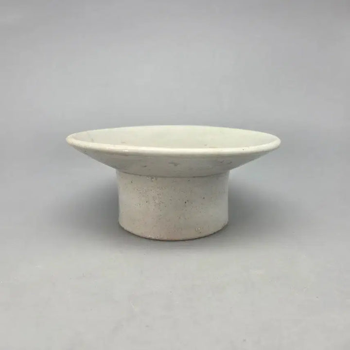 [BUNJANG] 18th Century Korean White Porcelain Dish / 골동품 도자기 18세기 순백자 관요 분원 굽높은접시