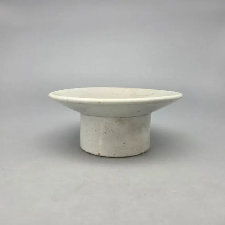 [BUNJANG] 18th Century Korean White Porcelain Dish / 골동품 도자기 18세기 순백자 관요 분원 굽높은접시