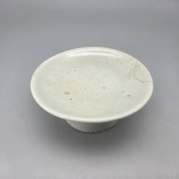 [BUNJANG] 18th Century Korean White Porcelain Dish / 골동품 도자기 18세기 순백자 관요 분원 굽높은접시