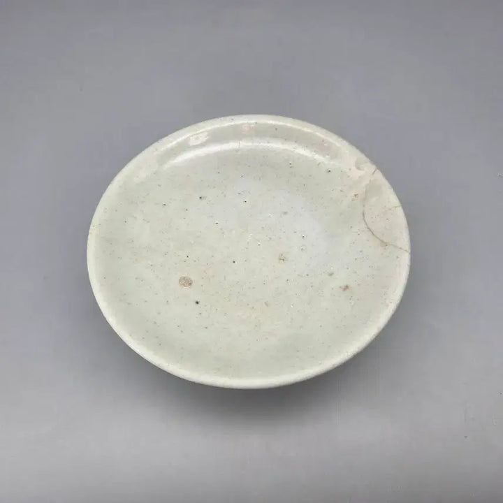 [BUNJANG] 18th Century Korean White Porcelain Dish / 골동품 도자기 18세기 순백자 관요 분원 굽높은접시