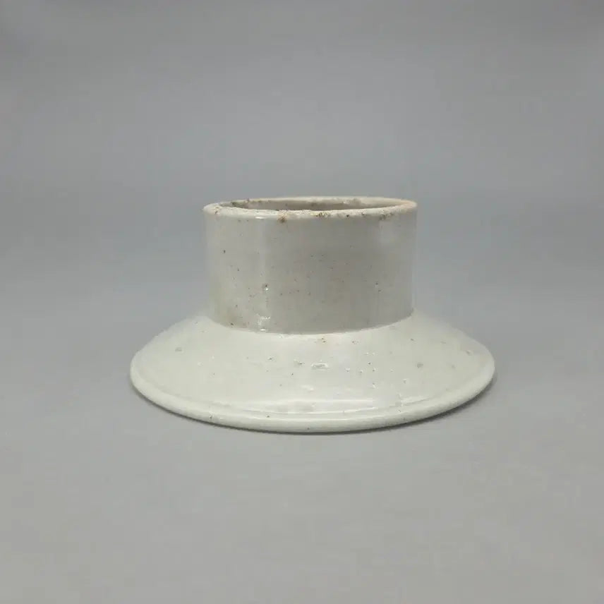 [BUNJANG] 18th Century Korean White Porcelain Dish / 골동품 도자기 18세기 순백자 관요 분원 굽높은접시