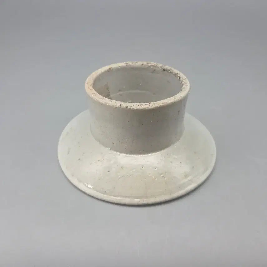 [BUNJANG] 18th Century Korean White Porcelain Dish / 골동품 도자기 18세기 순백자 관요 분원 굽높은접시