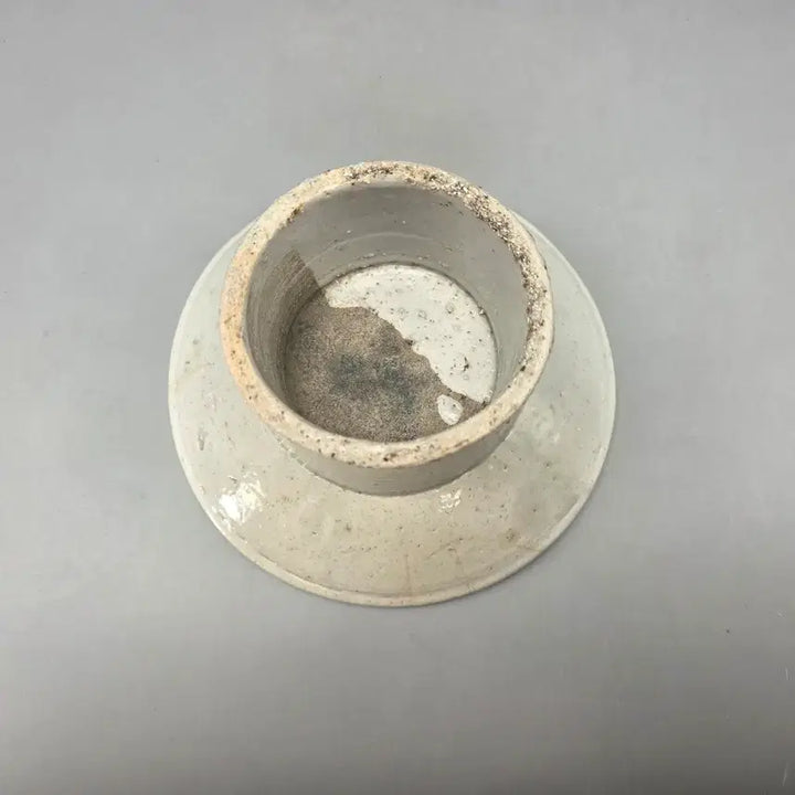 [BUNJANG] 18th Century Korean White Porcelain Dish / 골동품 도자기 18세기 순백자 관요 분원 굽높은접시