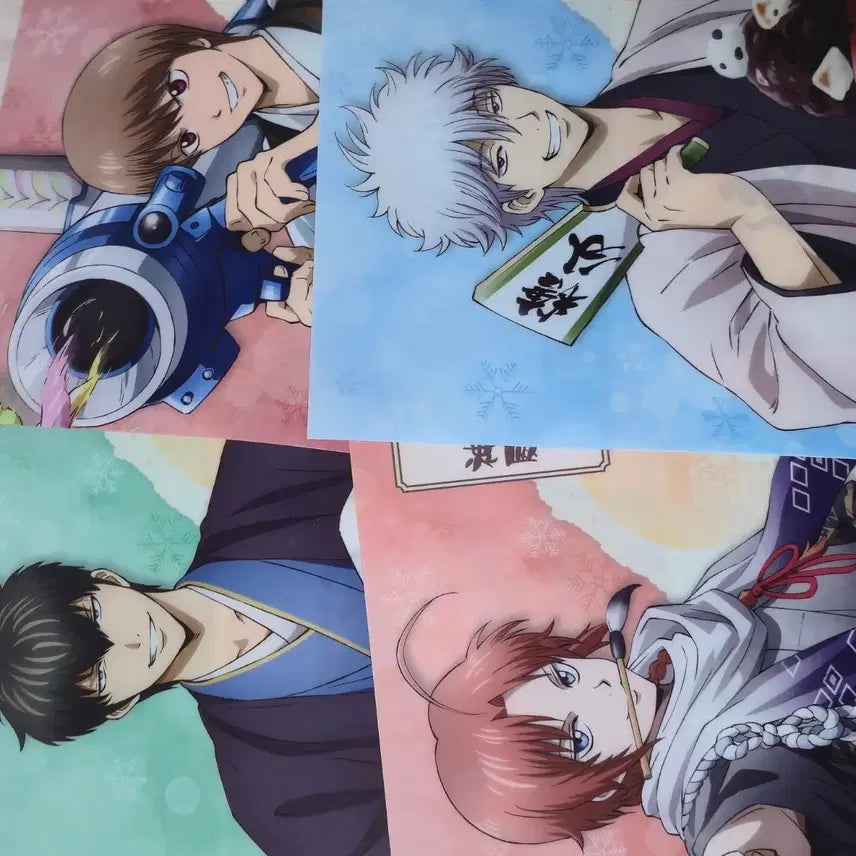 [BUNJANG] Gintama Lawson Collaboration Clear File Bundle Set / 은혼 로손 콜라보 클리어파일 긴토키 히지카타 오키타 카무이 굿즈