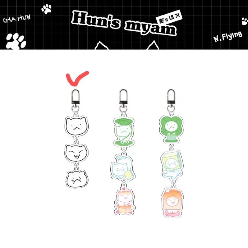 [SOLD OUT] 미개봉 엔플라잉 차훈 하냥이 줄줄이 키링