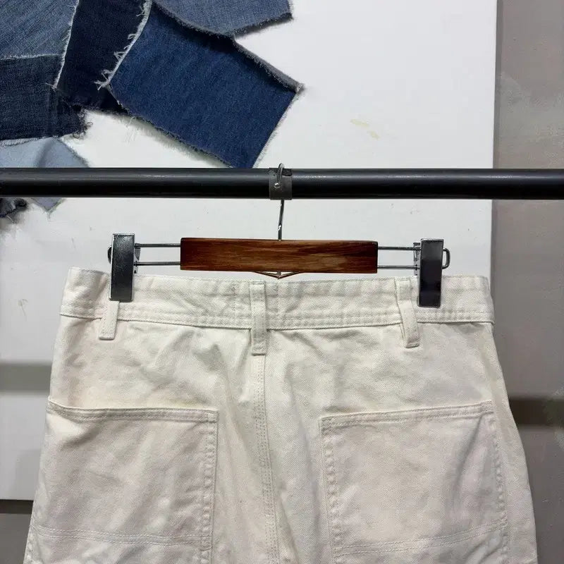 [BUNJANG] H&amp;M Carpenter Cotton Pants - Cream / (29인치) H.M 흐앤므 캐주얼 릴렉스드핏 카펜터 코튼팬츠 크림진