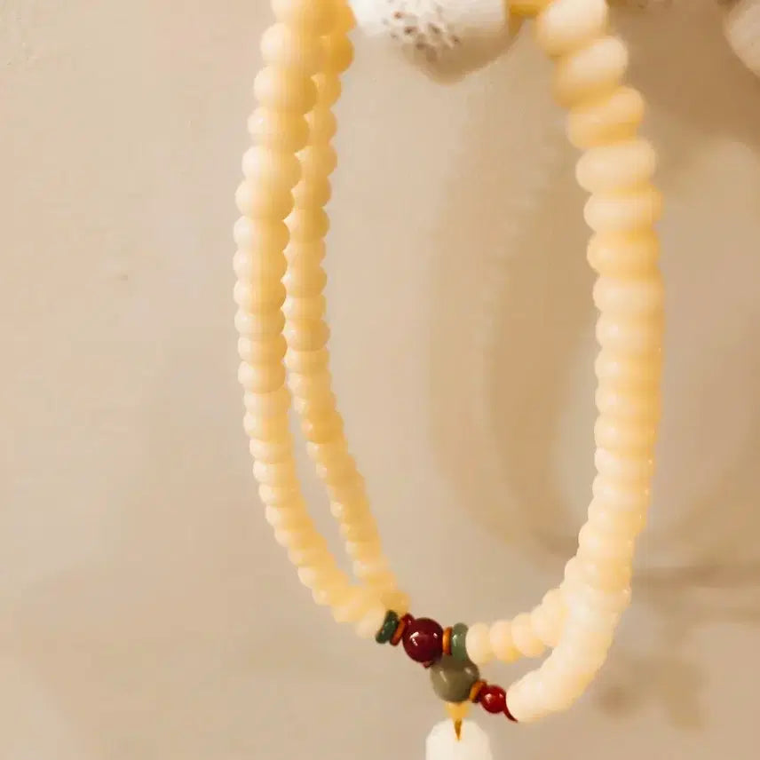 [BUNJANG] Lotus Seed Bead Prayer Beads 108 Beads / 보리근 연꽃 타입 염주 108주 길이 80cm좌우