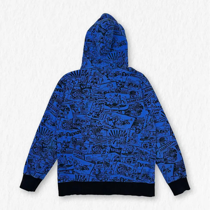 [BUNJANG] EVISU Graphic Hoodie / 에비수 그래픽 후드티