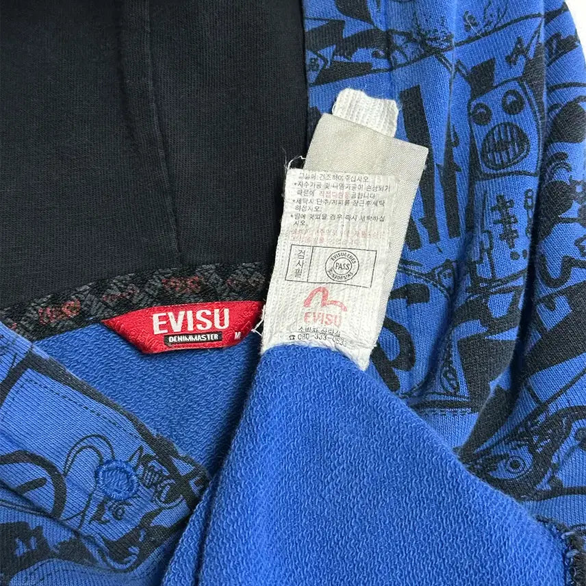 [BUNJANG] EVISU Graphic Hoodie / 에비수 그래픽 후드티