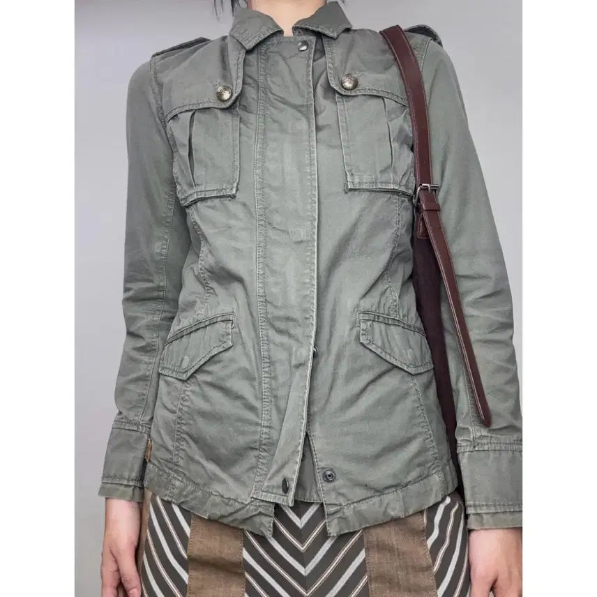 [BUNJANG] Vintage Khaki Field Jacket / 일본빈티지 카키 필드자켓 카고 y2k 워크웨어