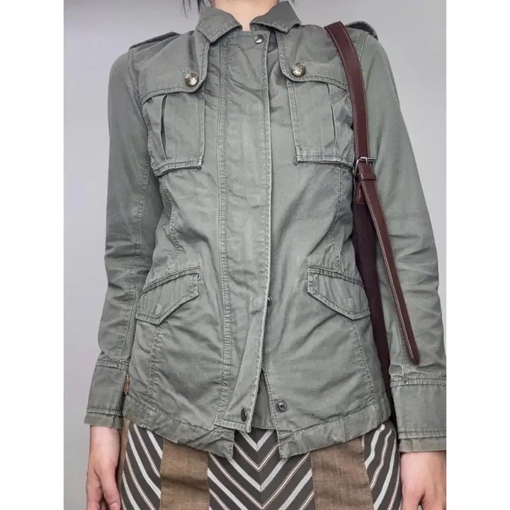 [BUNJANG] Vintage Khaki Field Jacket / 일본빈티지 카키 필드자켓 카고 y2k 워크웨어