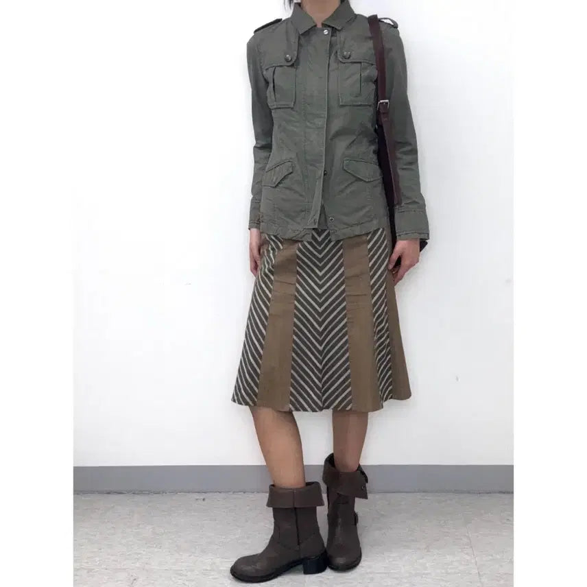 [BUNJANG] Vintage Khaki Field Jacket / 일본빈티지 카키 필드자켓 카고 y2k 워크웨어