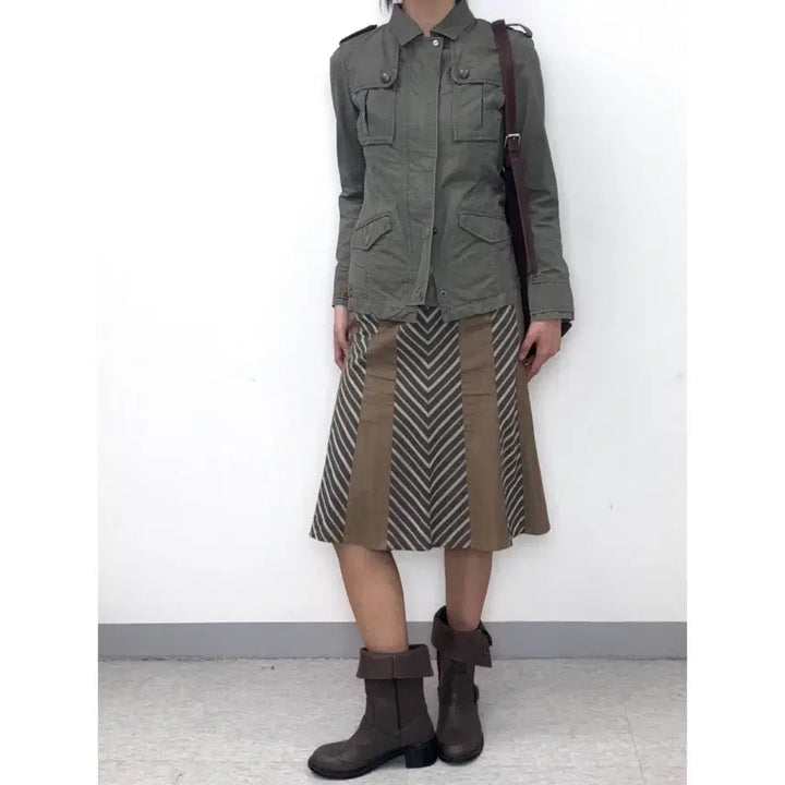 [BUNJANG] Vintage Khaki Field Jacket / 일본빈티지 카키 필드자켓 카고 y2k 워크웨어