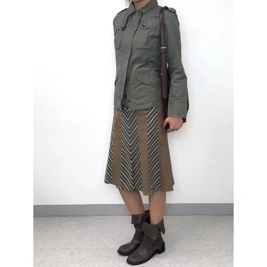 [BUNJANG] Vintage Khaki Field Jacket / 일본빈티지 카키 필드자켓 카고 y2k 워크웨어