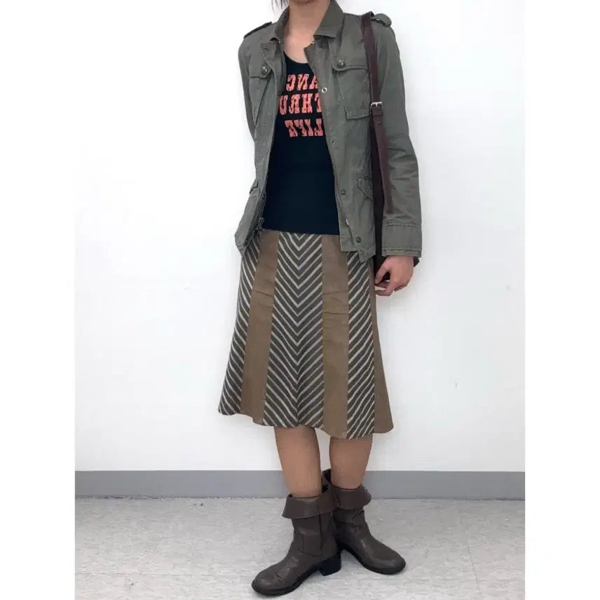 [BUNJANG] Vintage Khaki Field Jacket / 일본빈티지 카키 필드자켓 카고 y2k 워크웨어