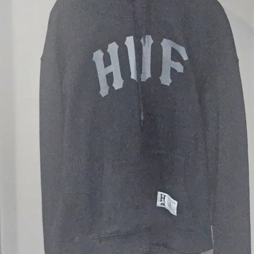 [BUNJANG] HUF Arch Logo Hoodie (Black) / 허프 아치 로고 후디 l사이즈