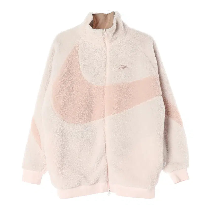 [BUNJANG] Nike 21FW Big Swoosh Reversible Fleece Zip-Up Jacket / 나이키 21FW 빅스우시 리버시블 플리스 집업 재킷