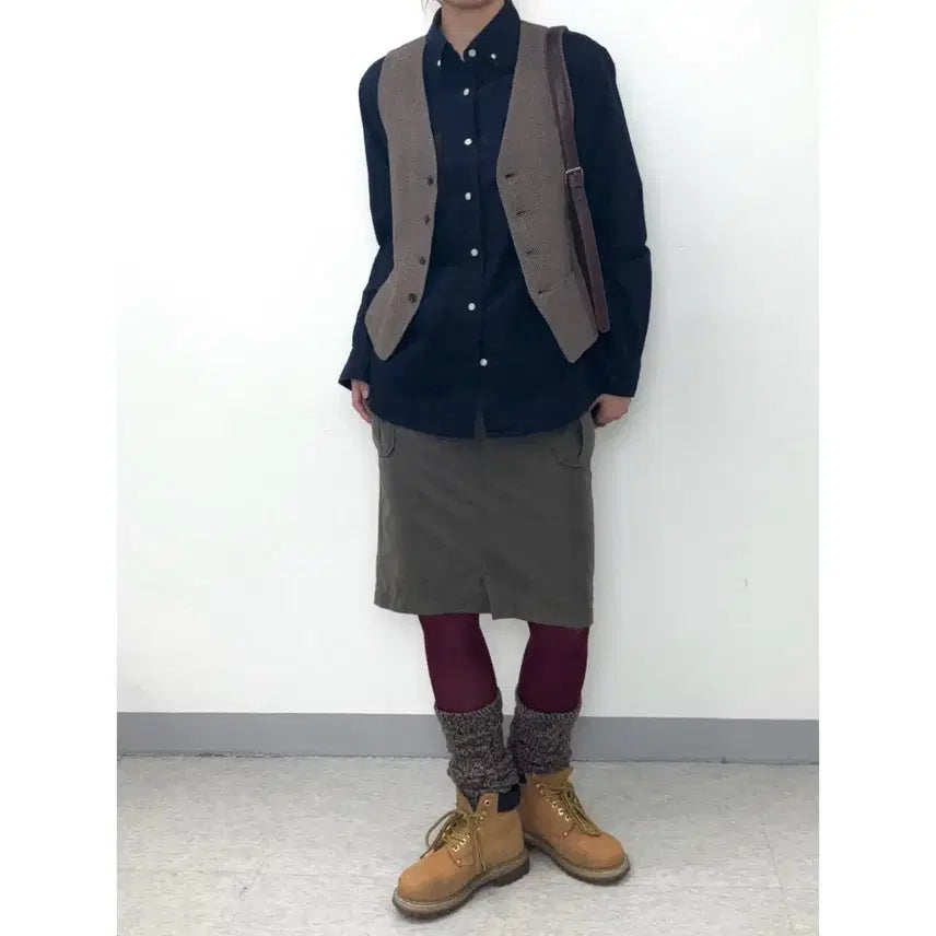 [BUNJANG] TRANS WORK Vintage Brown Wool Vest / 일본빈티지 브라운 베스트 조끼