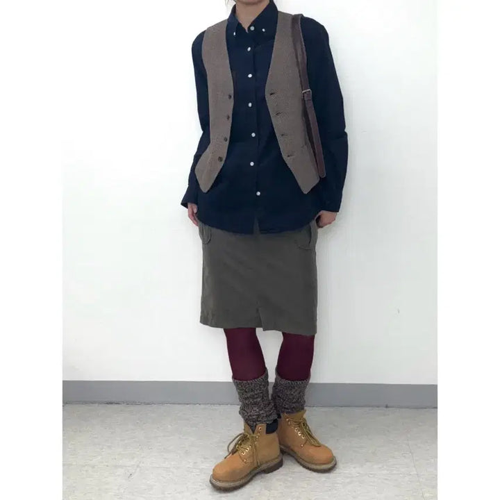 [BUNJANG] TRANS WORK Vintage Brown Wool Vest / 일본빈티지 브라운 베스트 조끼