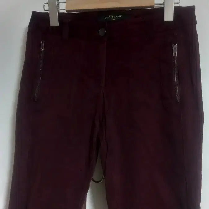 [BUNJANG] Chatelaine Burgundy Spandex Pants (Size 66) / 샤트렌 진한 버건디 스판바지 66