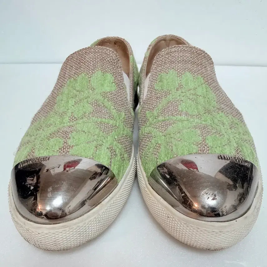 [BUNJANG] MIU MIU Floral Canvas Slip-on Sneakers / MIU MIU 미우미우 플로럴 캔버스 슬립온 스니커즈 36.5(230)