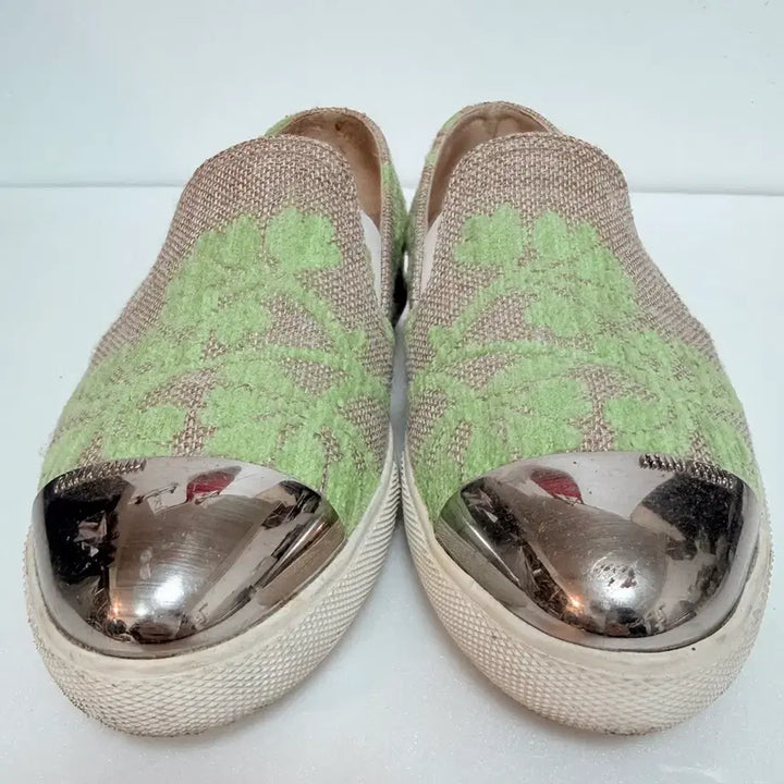 [BUNJANG] MIU MIU Floral Canvas Slip-on Sneakers / MIU MIU 미우미우 플로럴 캔버스 슬립온 스니커즈 36.5(230)