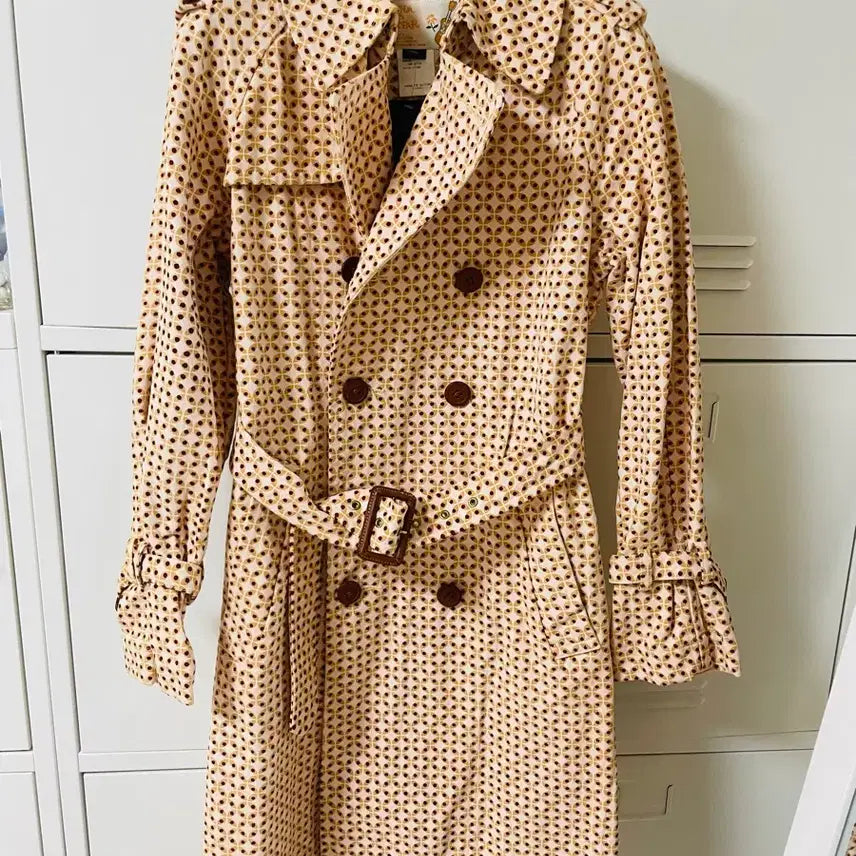 [BUNJANG] Hana to Guitar Pattern Trench Coat / 패턴 트렌치코트