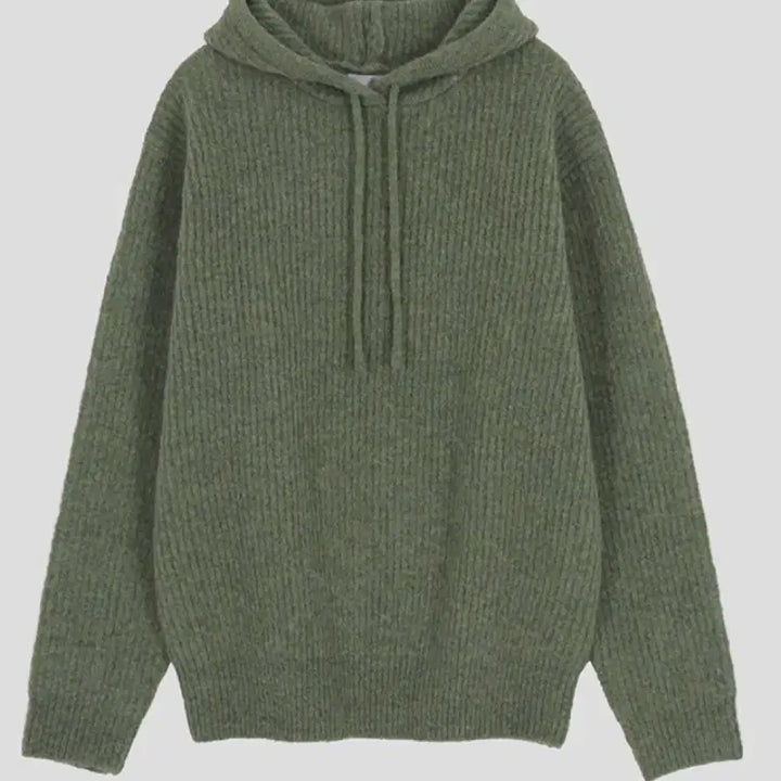 [BUNJANG] A Little Bit Choice Hooded Wool Knit / 어리틀빗 choice hood wool knit