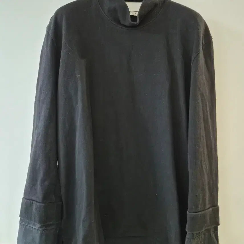 [BUNJANG] SYSTEM Black High Neck Long Sleeve Shirt / SYSTEM 블랙 목폴라 롱 슬리브 티셔츠
