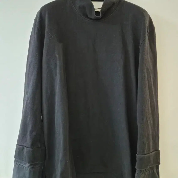 [BUNJANG] SYSTEM Black High Neck Long Sleeve Shirt / SYSTEM 블랙 목폴라 롱 슬리브 티셔츠