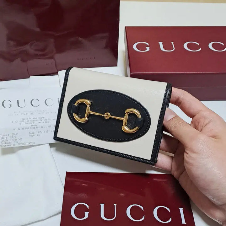 [BUNJANG] Gucci Horsebit Wallet - Rare Black &amp; White Combination / [100%/정품] 구찌 홀스빗 지갑 (희소한 블랙 화이트 조합)