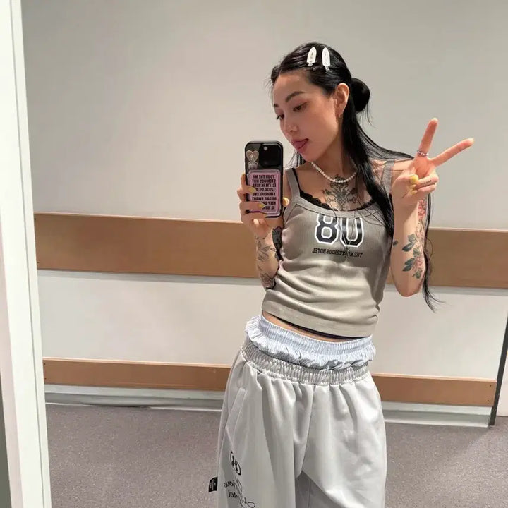 [BUNJANG] The Mysterious Hotel Layered Jersey Pants / 더미스테리어스호텔 레이어드 져지 팬츠