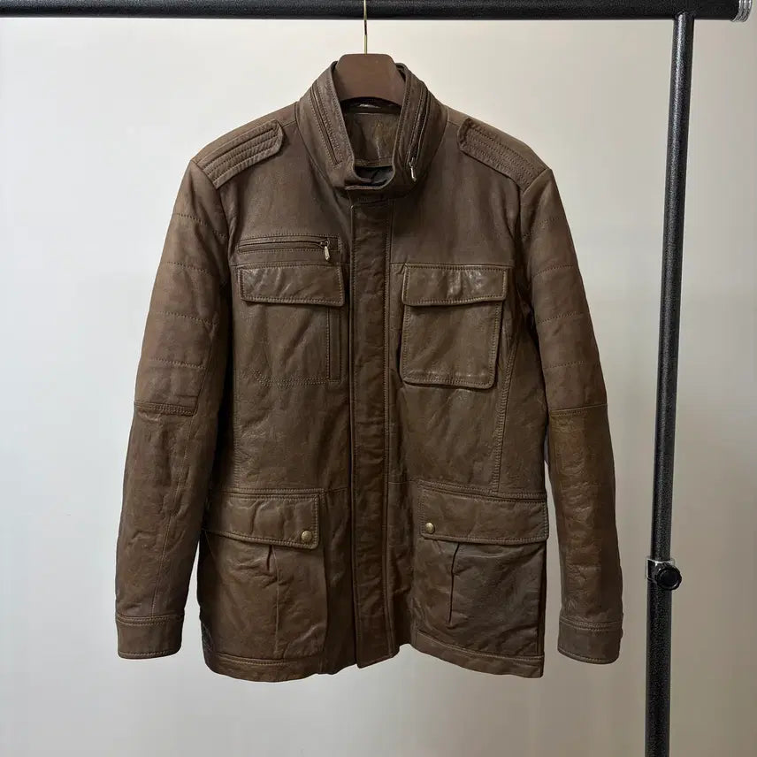 [BUNJANG] Franco Ferraro Brown Lambskin Field Jacket / (105) 프랑코 페라로 브라운 양가죽 필드자켓