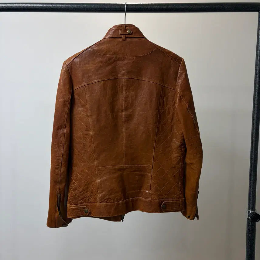 [BUNJANG] Sieg Brown Lambskin Jacket / (95) sieg 지이크 브라운 양가죽 자켓
