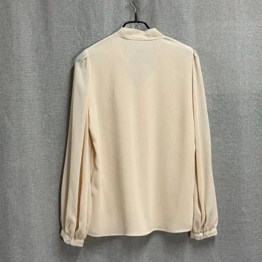[BUNJANG] FITs Ivory Ribbon Blouse Shirt / [66] FITs 리본 여성 블라우스 아이보리 셔츠