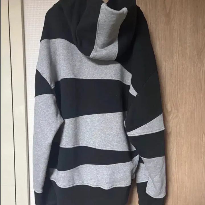 [BUNJANG] KENZO Striped Hoodie / KENZO 겐조 블랙/회색 스트라이프 후드티