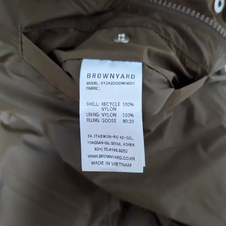[BUNJANG] Brown Yard Puffer Down Mocha 4 (100) Goose Down Padded Parka / 브라운야드 푸퍼 다운 모카 4(100) / 구스다운 패딩 파카