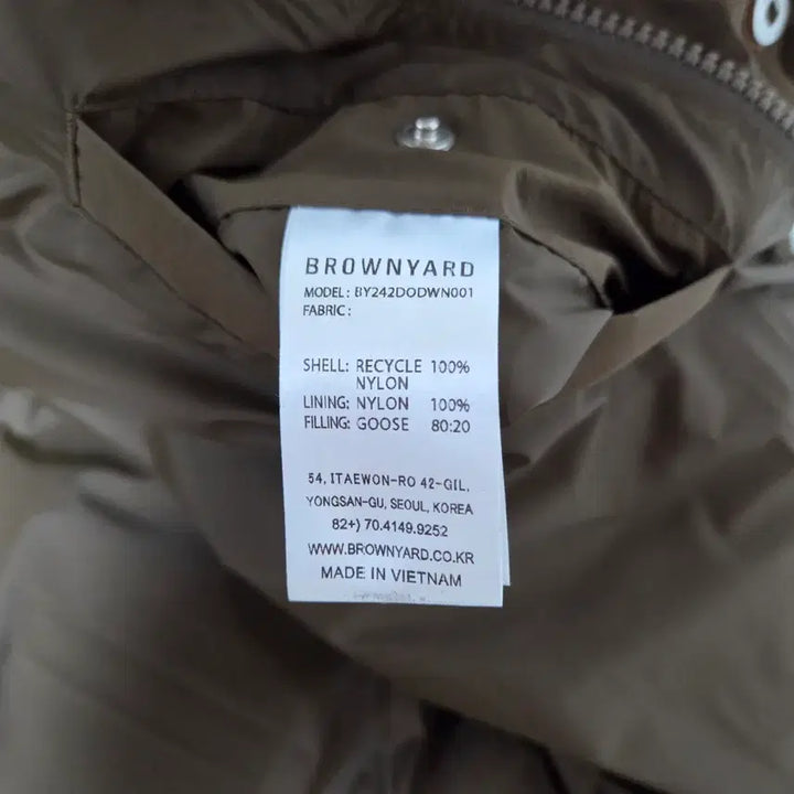 [BUNJANG] Brown Yard Puffer Down Mocha 4 (100) Goose Down Padded Parka / 브라운야드 푸퍼 다운 모카 4(100) / 구스다운 패딩 파카