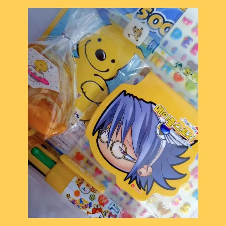 [BUNJANG] MapleStory and Kkumdori Stationery Bundle / [고전문구]메이플스토리 꿈돌이 바른손 부비 디즈니 라이온킹 일괄+덤
