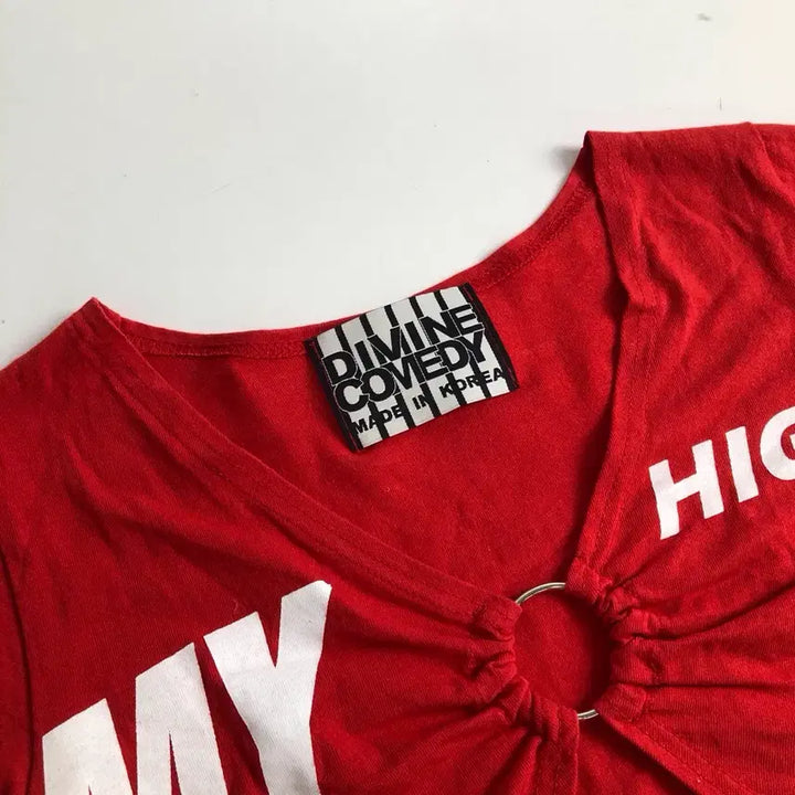 [BUNJANG] Divine Comedy MY HIGH Crop T-Shirt / 디바인 코메디 MY HIGH 크롭 티셔츠