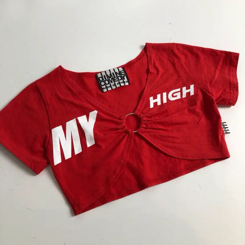 [BUNJANG] Divine Comedy MY HIGH Crop T-Shirt / 디바인 코메디 MY HIGH 크롭 티셔츠