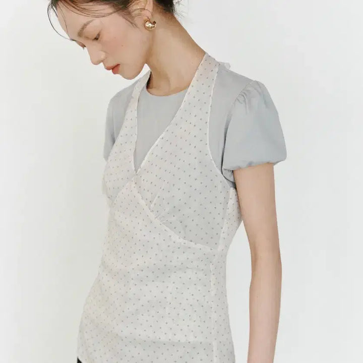 [BUNJANG] Gani Song Dot Halterneck Bustier / 가니송 도트 홀터넥 뷔스티에