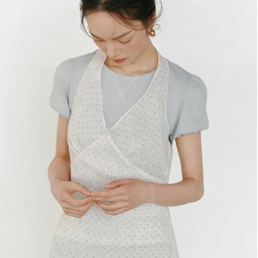 [BUNJANG] Gani Song Dot Halterneck Bustier / 가니송 도트 홀터넥 뷔스티에