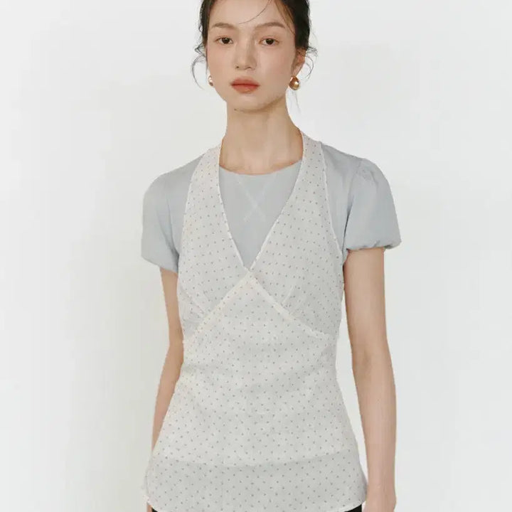 [BUNJANG] Gani Song Dot Halterneck Bustier / 가니송 도트 홀터넥 뷔스티에