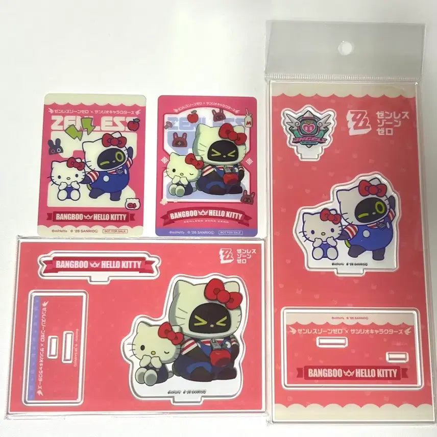 [BUNJANG] Zen Zone Sanrio Hello Kitty SD &amp; LD Acrylic Set / 젠존제 방부 산리오 키티 헬로키티 콜라보 sd + ld 일괄 세트 아크릴