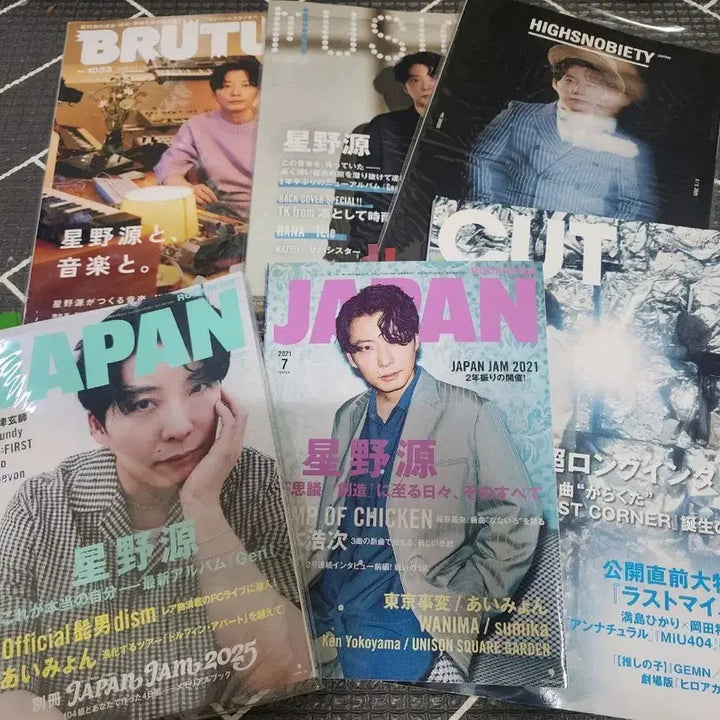 [BUNJANG] Hoshino Gen Bundle Set Music Magazines / 호시노겐 잡지JAPAN, BRUTUSMUSICA 외 일괄