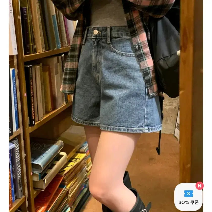 [BUNJANG] Vintage Mid-Blue Denim Shorts / 빈티지중청 청반바지 (미착용 새상품)