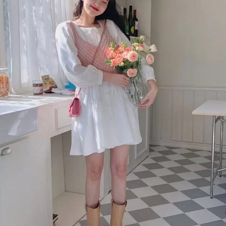 [BUNJANG] Unspecified Dress &amp; Bustier Set / 원피스&amp;뷔스티에 세트셋업