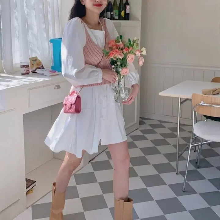 [BUNJANG] Unspecified Dress &amp; Bustier Set / 원피스&amp;뷔스티에 세트셋업