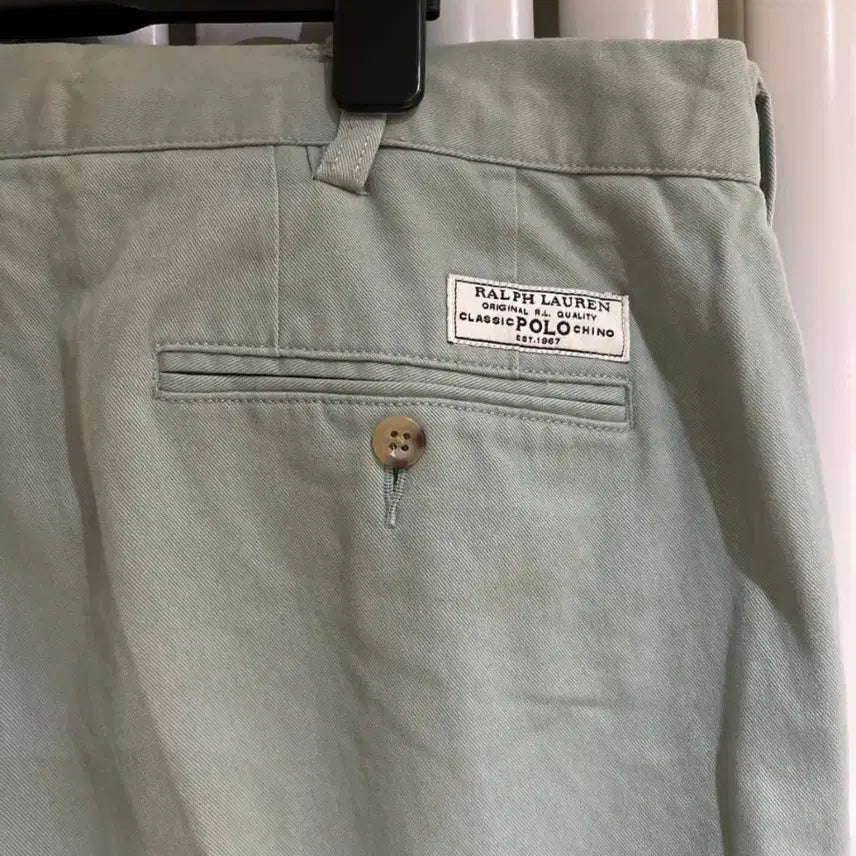 [BUNJANG] Polo Mint Chino Pants / 폴로 민트색 남성 치노 팬츠 36x32